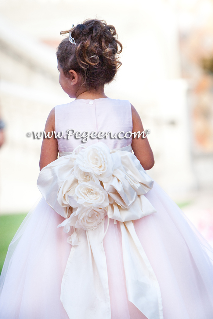Flower girl dress of The Year - Style 402 in Ballet Pink and Bisque Flower girl dress of The Year - Style 402 in Ballet Pink and Bisque