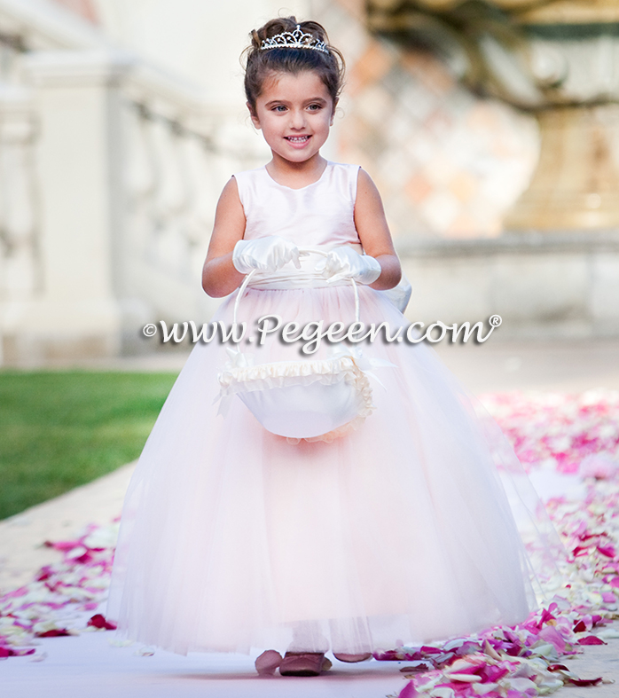 Flower girl dress of The Year - Style 402 in Ballet Pink and Bisque Flower girl dress of The Year - Style 402 in Ballet Pink and Bisque