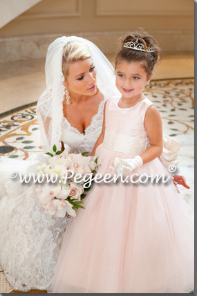 Flower girl dress of The Year - Style 402 in Ballet Pink and Bisque