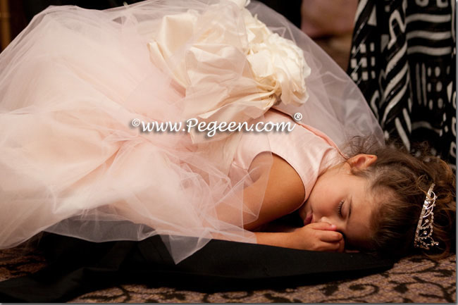 Flower girl dress of The Year - Style 402 in Ballet Pink and Bisque