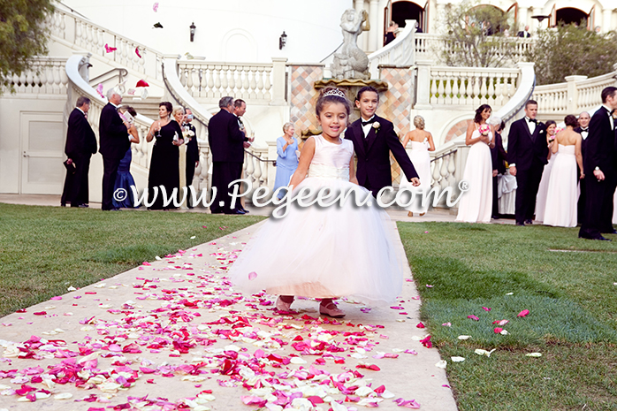 Flower girl dress of The Year - Style 402 in Ballet Pink and Bisque