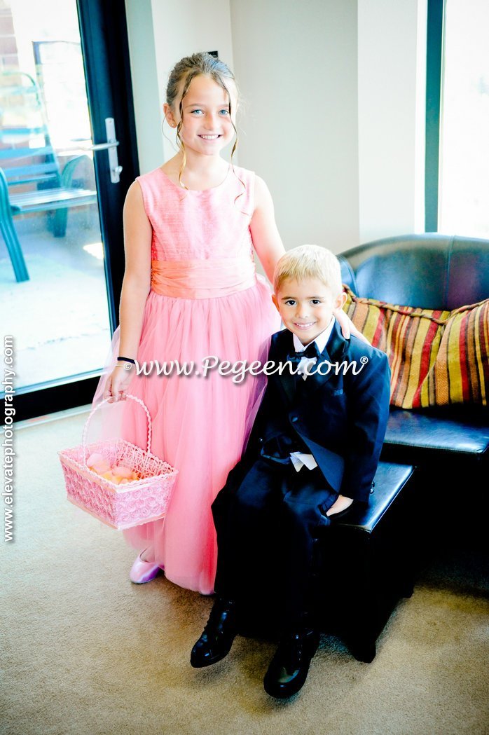 Sherbert and Gumdrop (pink) flower girl dresses