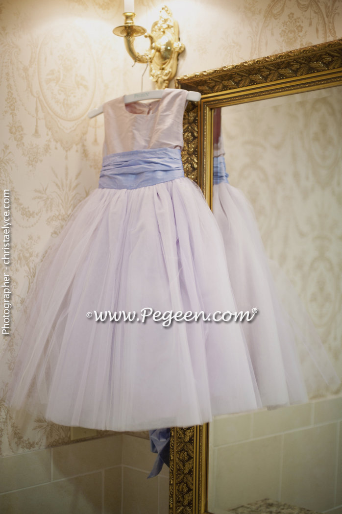 2012 Flower Girl Dress of The Year in Wisteria and Lavender Tulle and Silk Pegeen Couture Style 402