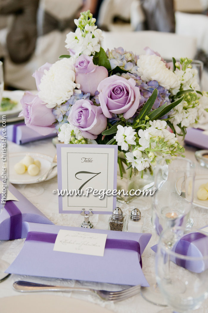Lavender wedding from Pegeen in silk - flower girl dress Style 402