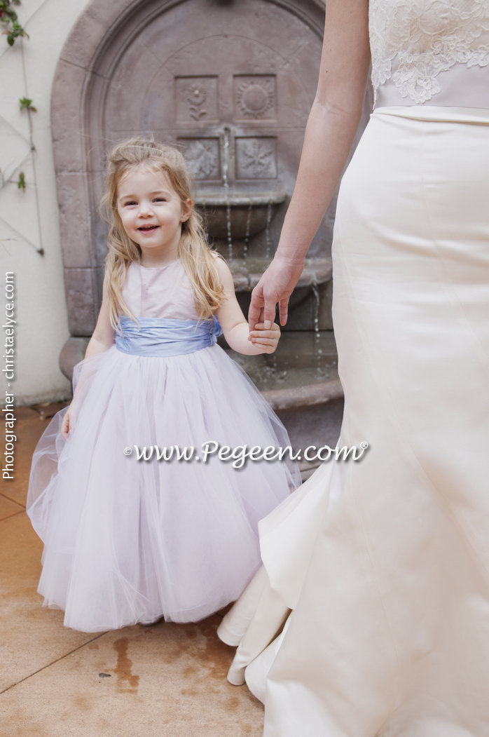 2012 Flower Girl Dress of The Year in Wisteria and Lavender Tulle and Silk Pegeen Couture Style 402