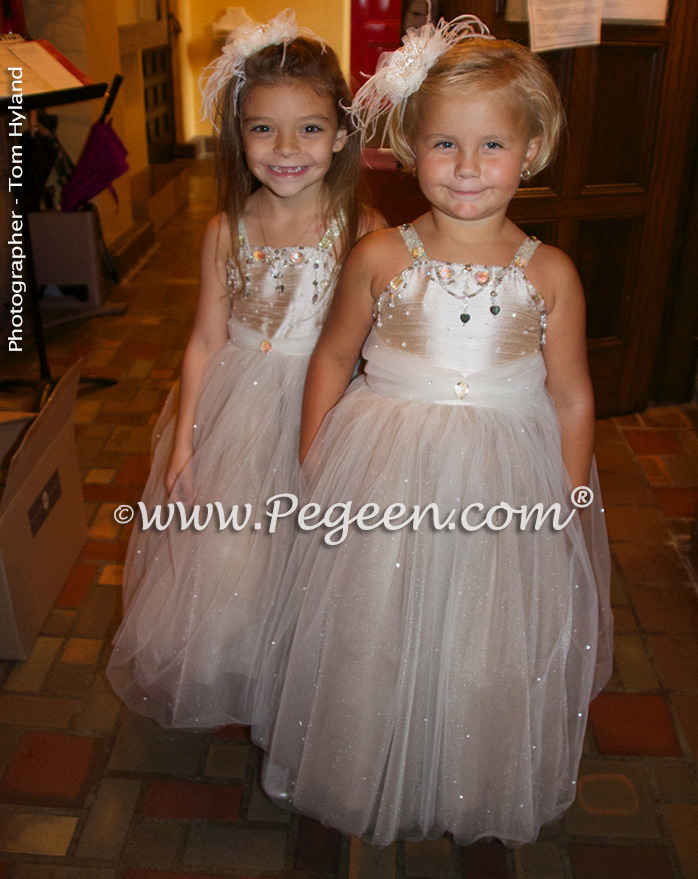 Platinum Wedding of the Year 2015 in Toffee Style 904 - From the Fairytale Flower Girl Dress Collection in Silk and Tulle and Swarovski Crystals