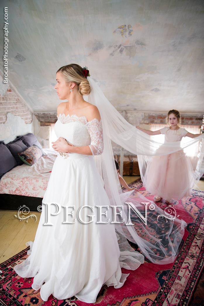Style 911 from the Fairytale Collection in blush pink silk 