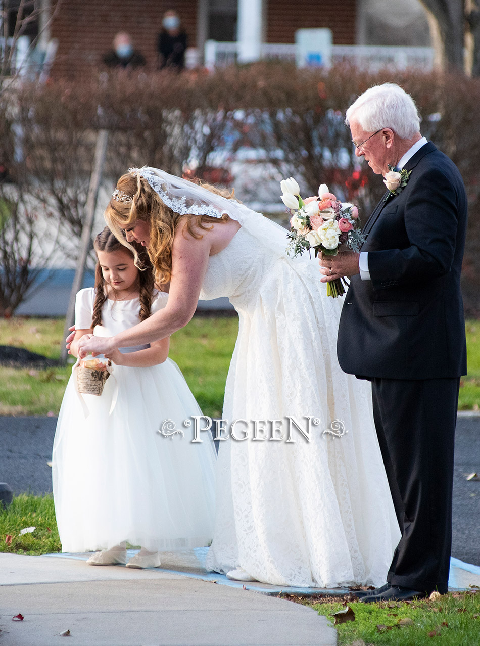 A covid wedding and a pretty special flower girl dress